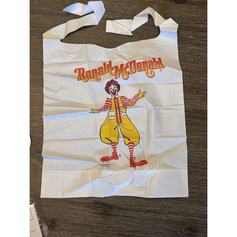Letterland Stationary McDonaldland Ronald McDonald Iron‎ On Puppet Bib 1970s Lot